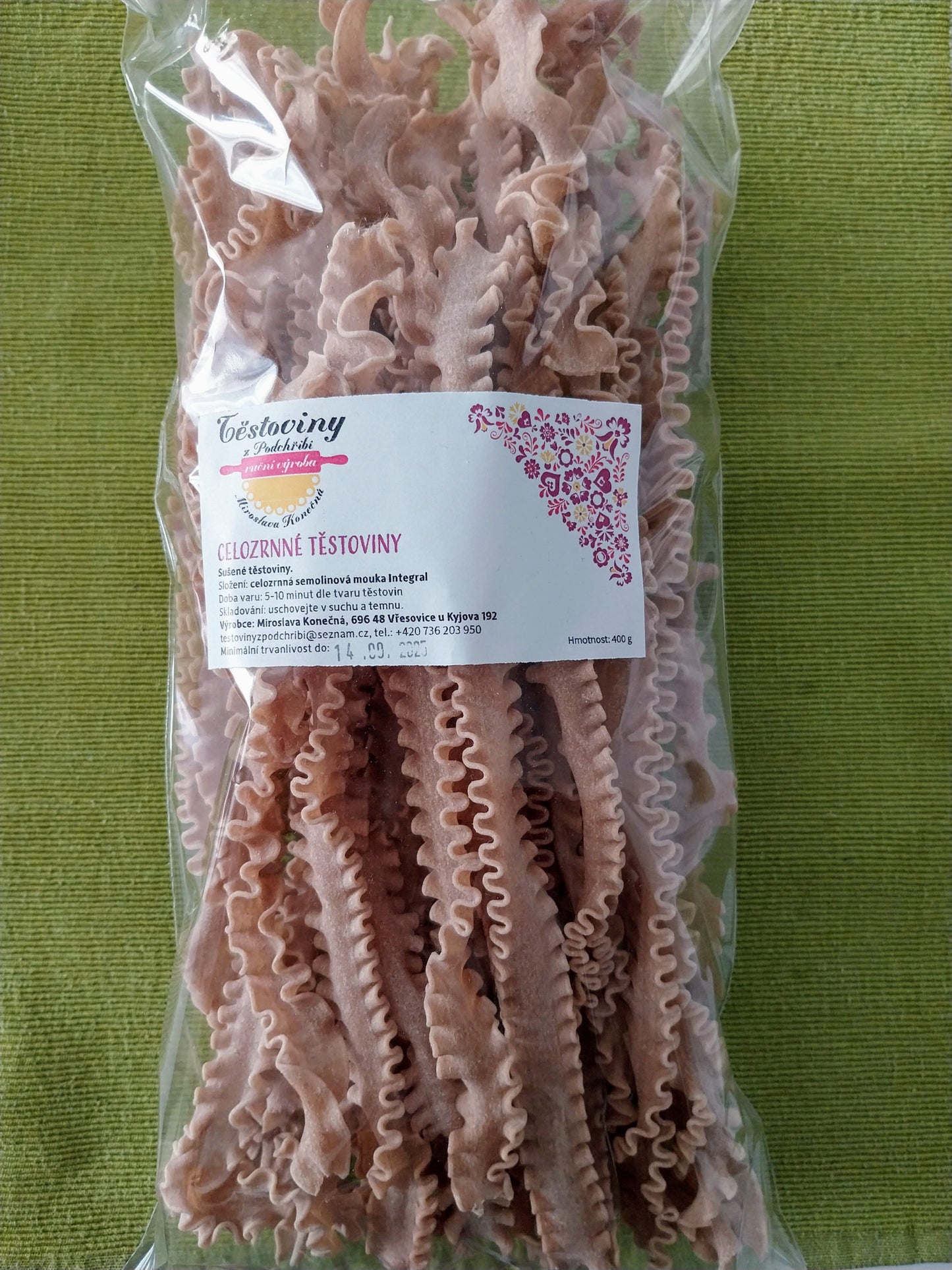 Celozrnné semolinové mafaldine 400g