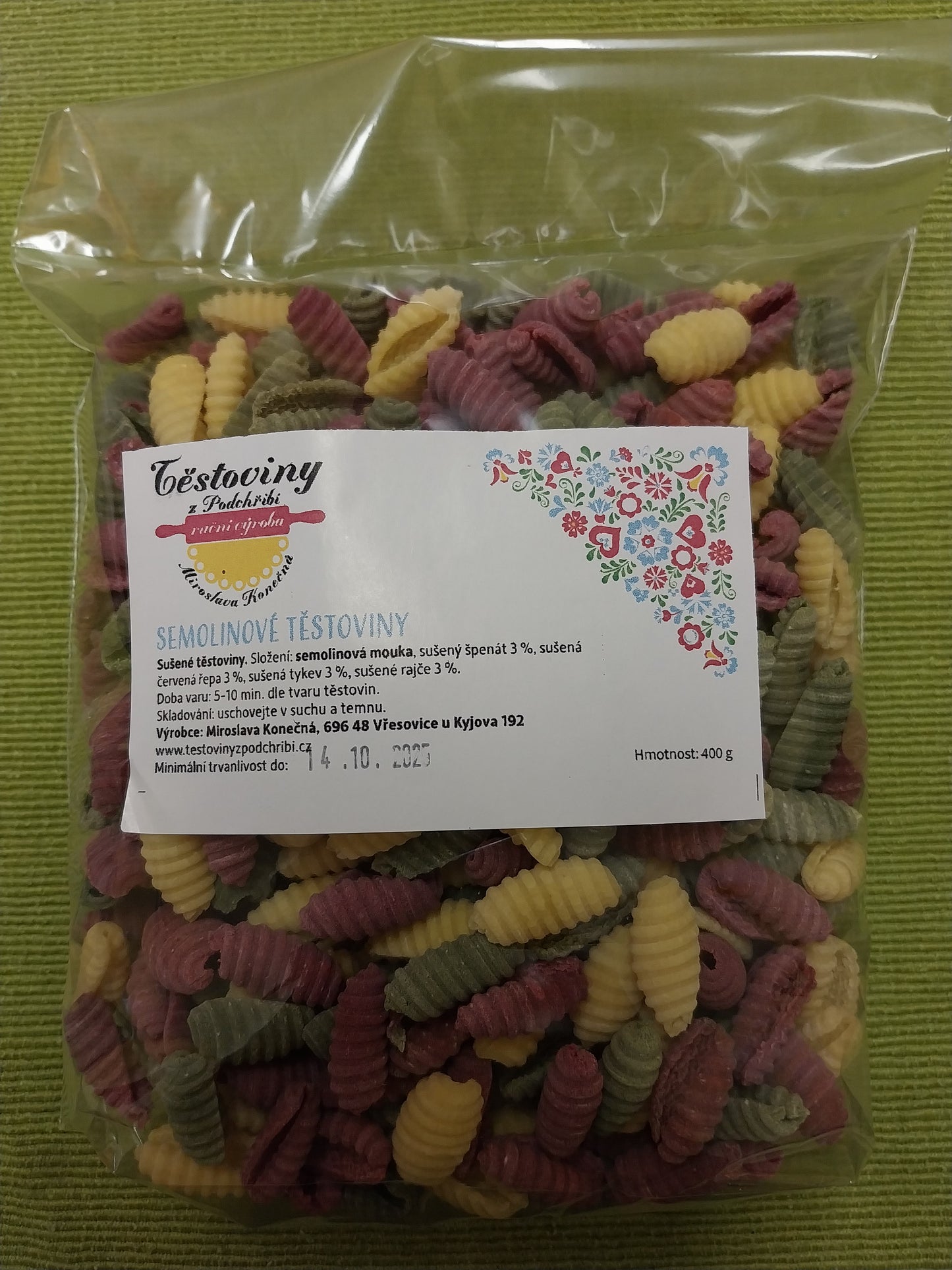 Semolinové mušle mix 400g