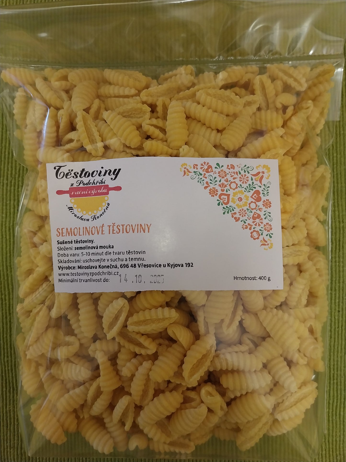 Semolinové mušle 400g