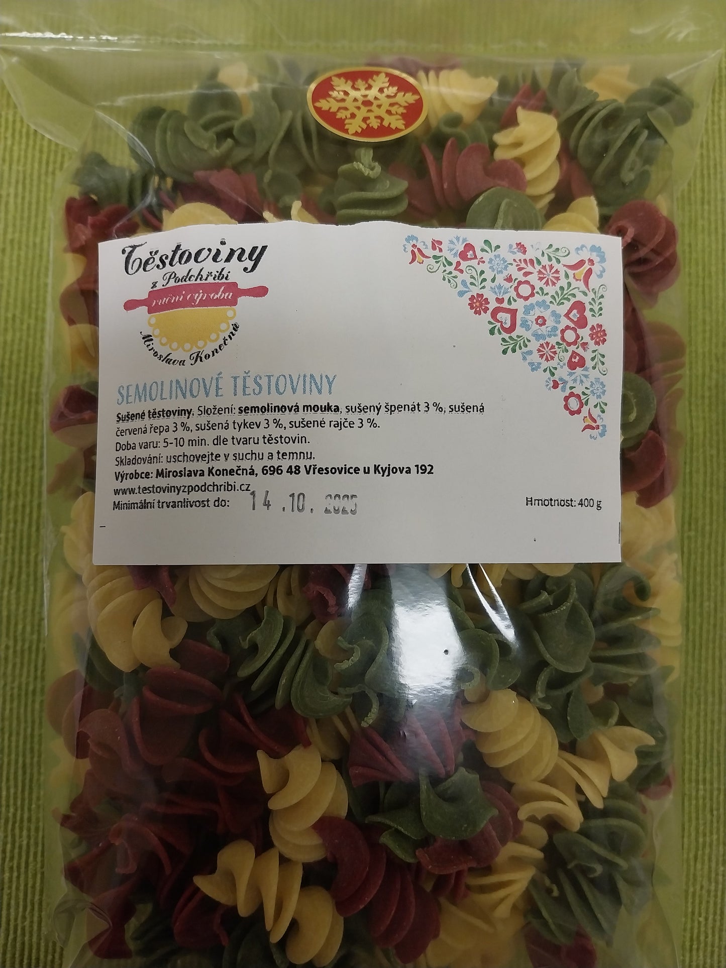 Semolinové fusilli mix 400g