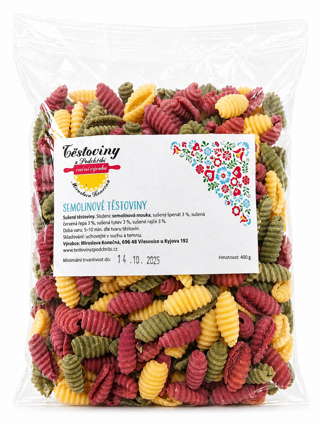 Semolinové mušle mix 400g