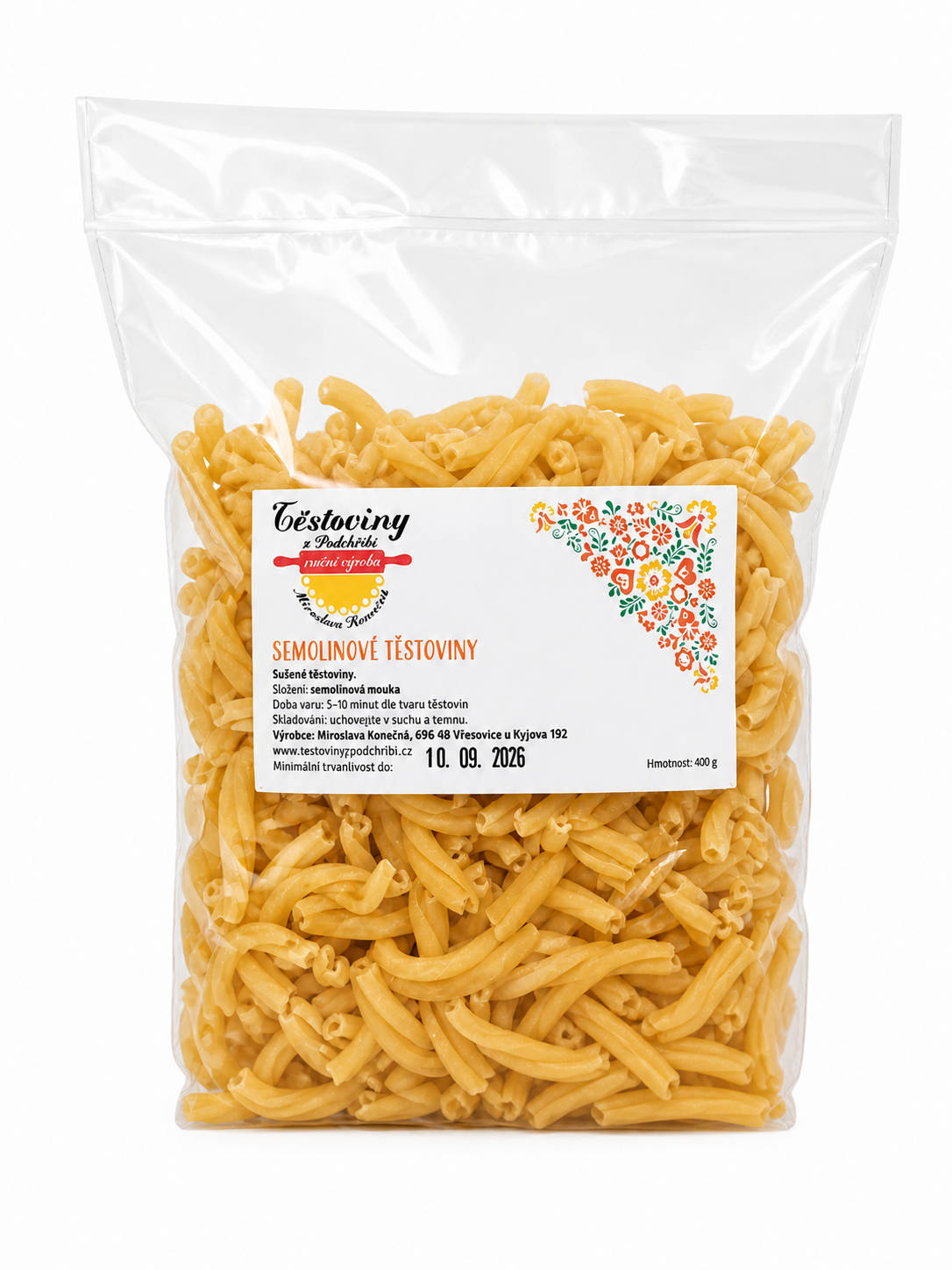 Semolinové casarecce 400g