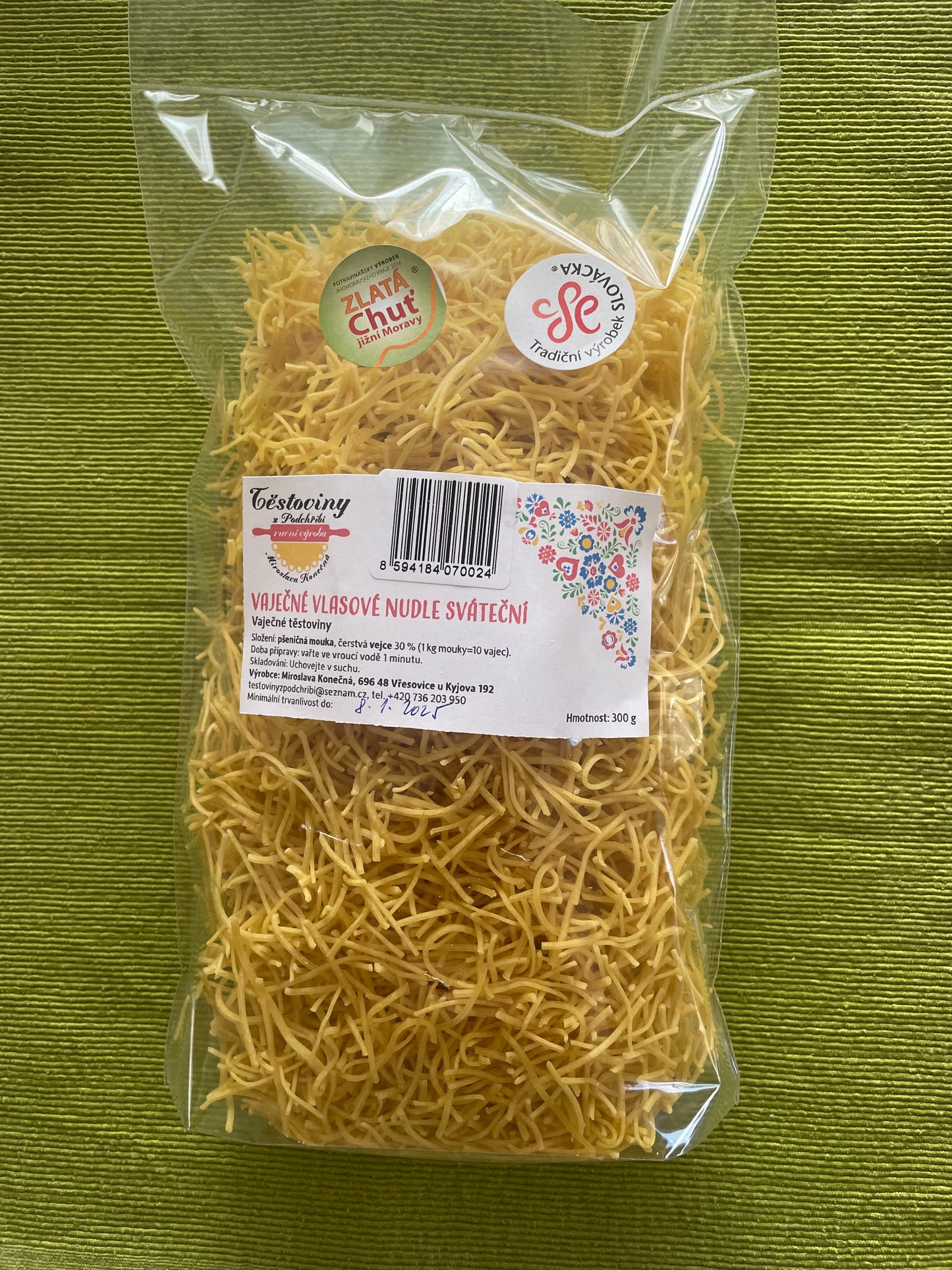 Polévkové vaječné nudle sváteční 500g