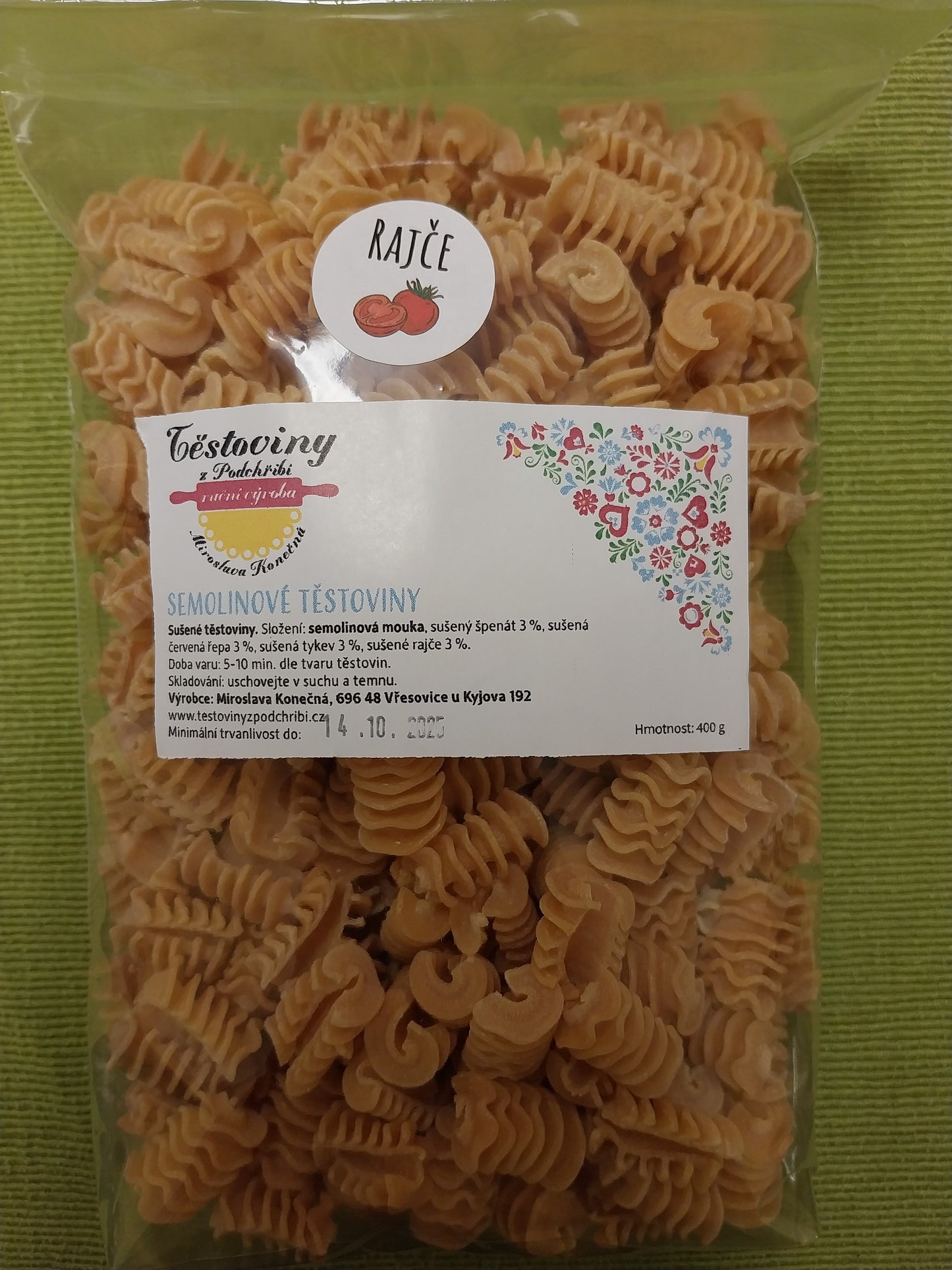 Semolinové radiatori rajčatové 400g