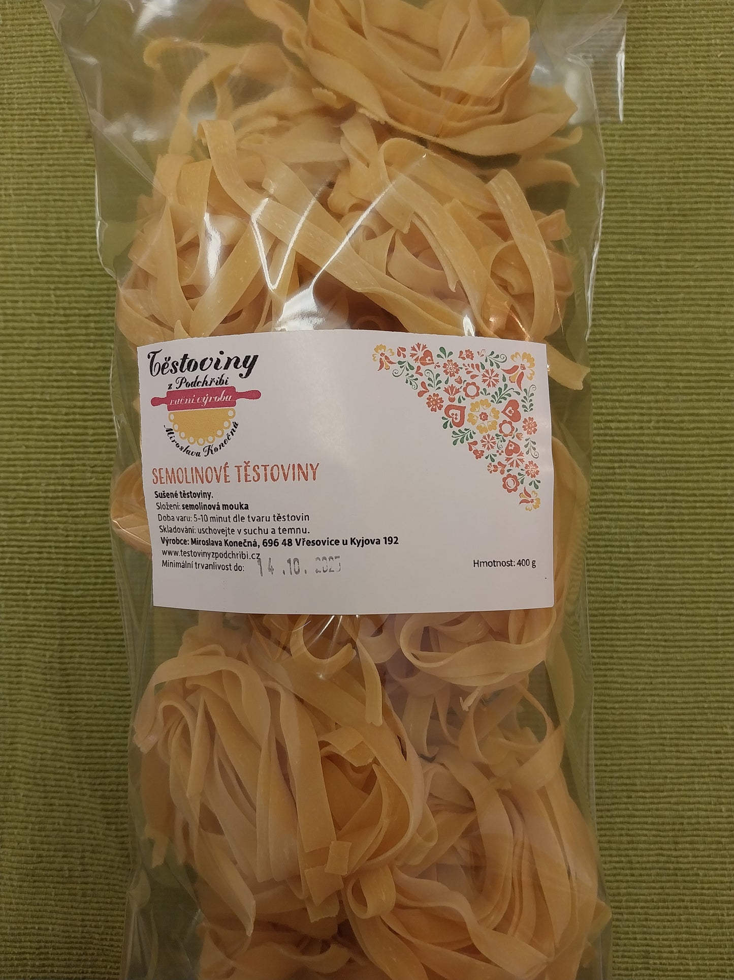 Semolinové tagliatelle 400g