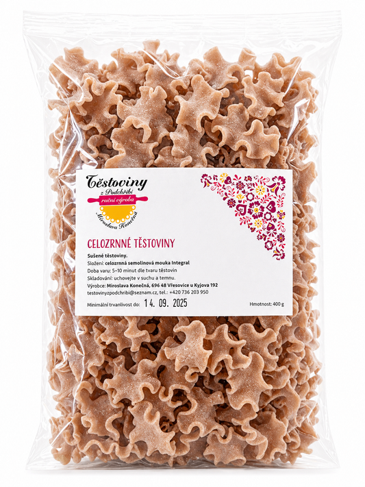 Celozrnné semolinové fleky 400g