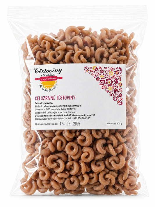 Celozrnné semolinové trotolle 400g