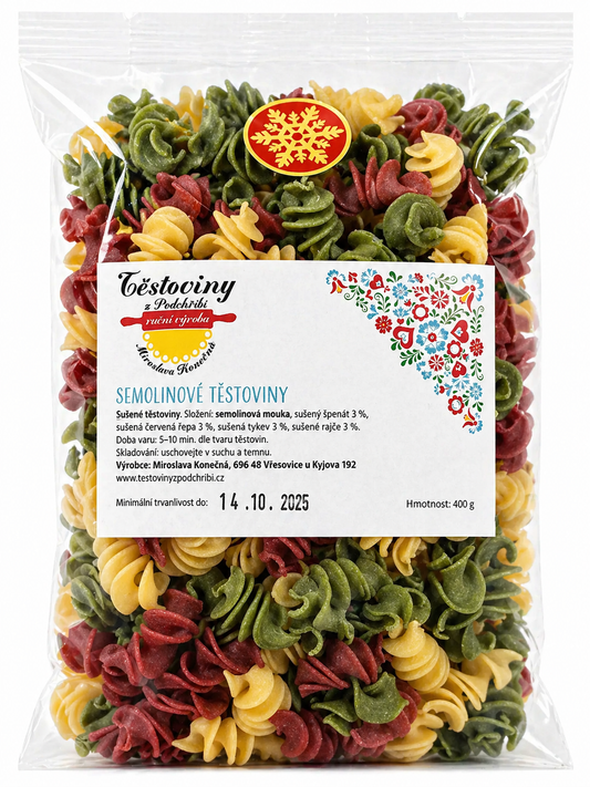 Semolinové fusilli mix 400g