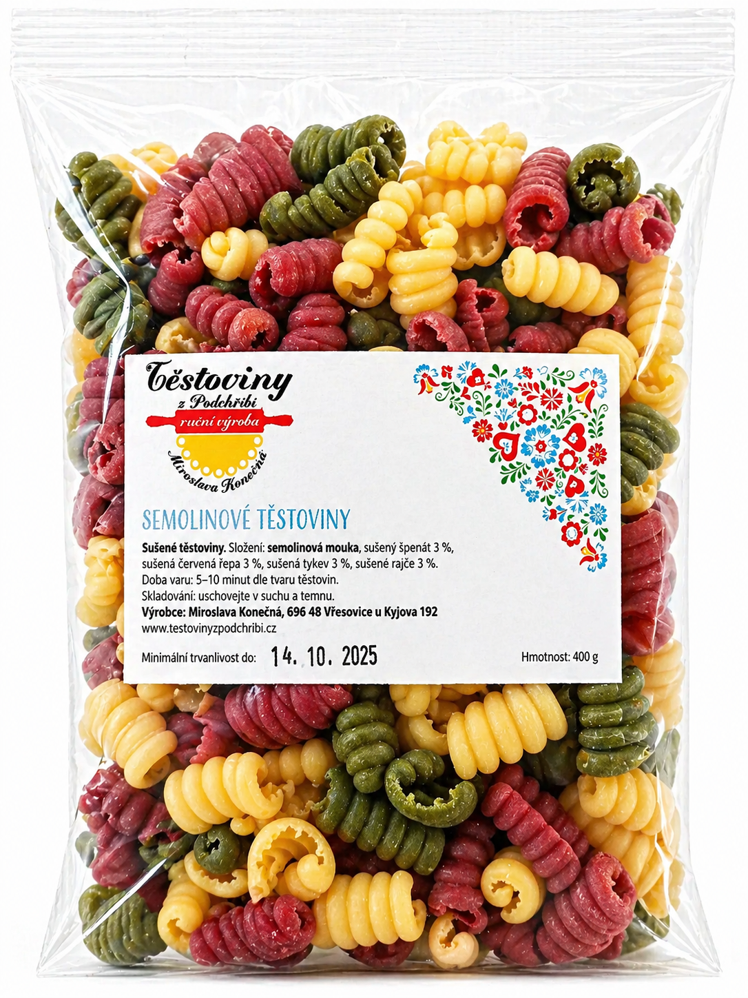 Semolinové kudrlinky trio mix 400g