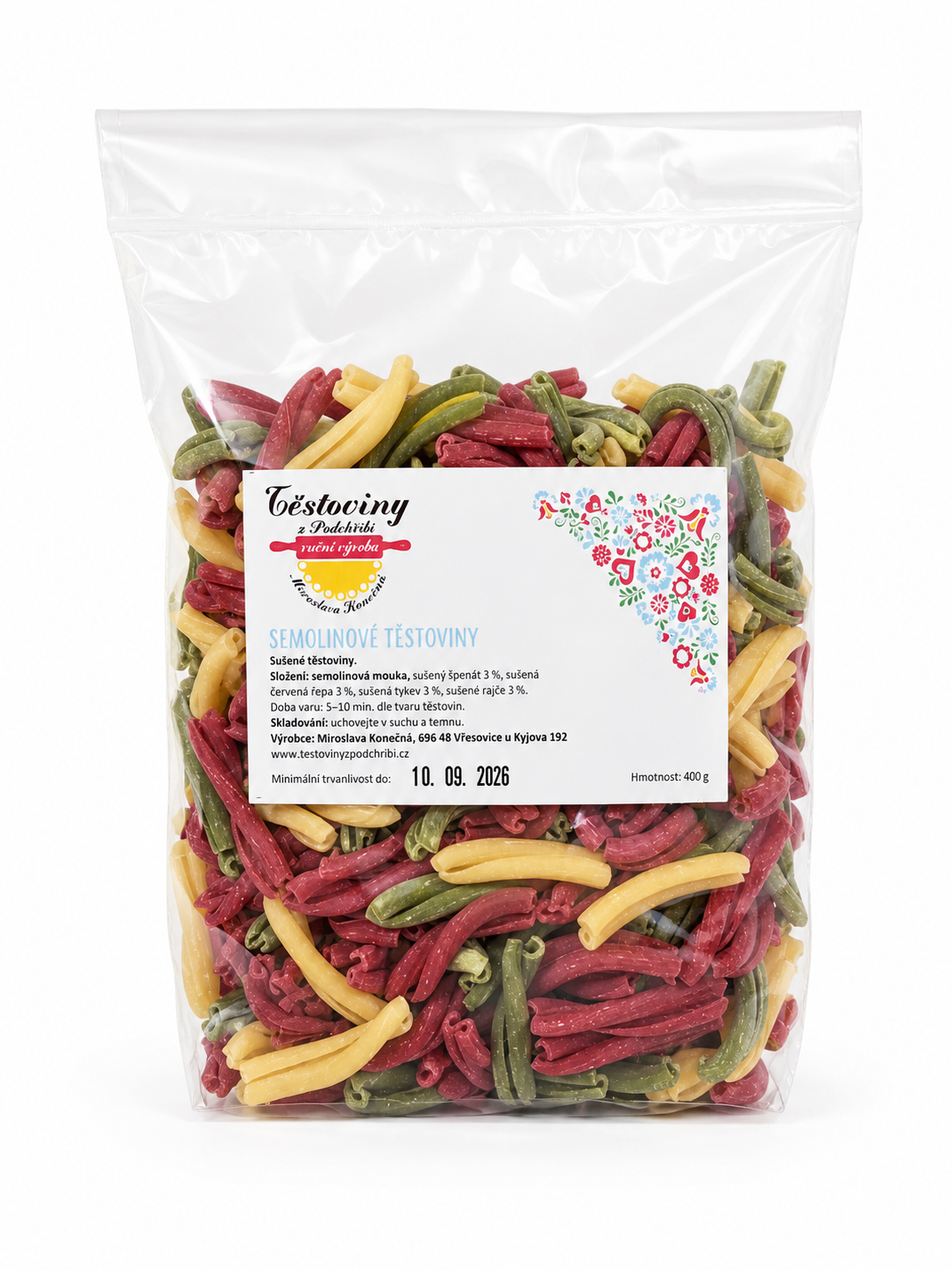 Semolinové casarecce trio mix 400g