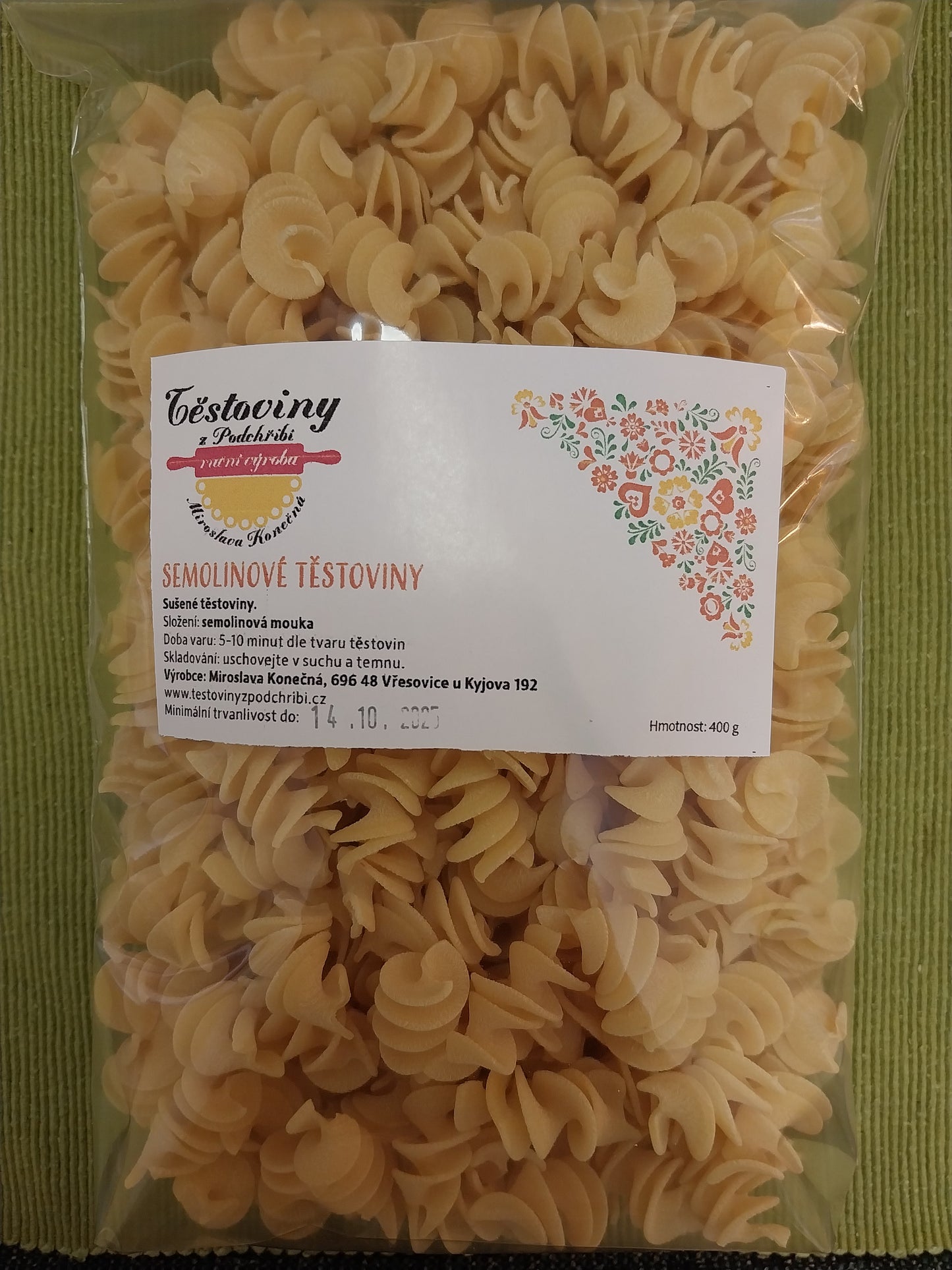 Semolinové fusilli 400g